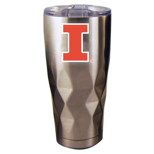 Illinois Fighting Illini 22 oz. Stainless Steel Diamond Tumbler