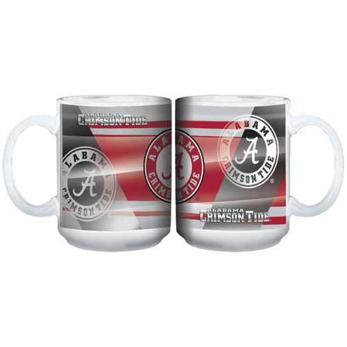 Alabama Crimson Tide 15 oz. White Shadow Mug