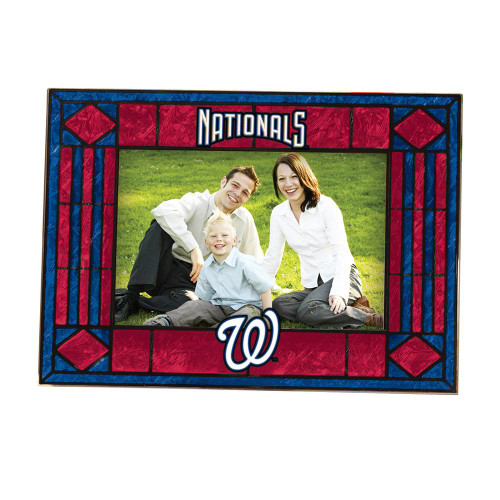 Washington Nationals Art Glass Horizontal Picture Frame