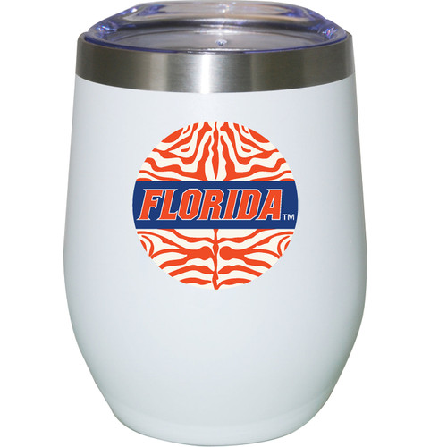Florida Gators 12 oz. White Stainless Steel Stemless Tumbler