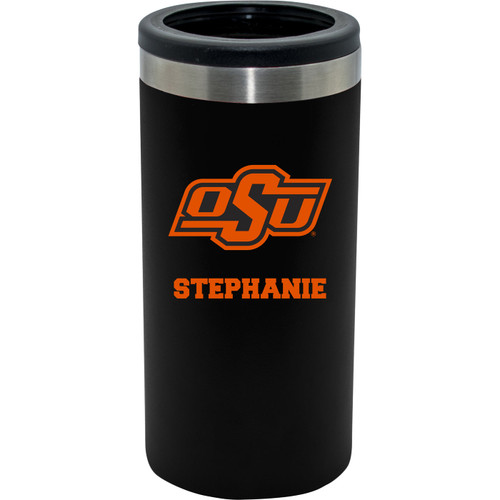 Oklahoma State Cowboys Personalized 12 oz. Stainless Steel Slim Can Holder