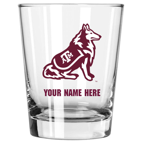 Texas A&M Aggies Personalized 15 oz. Double Old Fashioned Glass