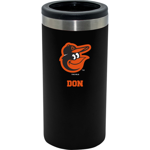 Baltimore Orioles Personalized 12 oz. Stainless Steel Slim Can Holder