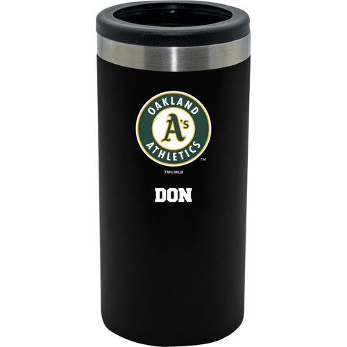 Oakland Athletics Personalized 12 oz. Stainless Steel Slim Can Holder