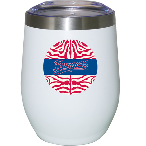 Texas Rangers 12 oz. White Stainless Steel Stemless Tumbler