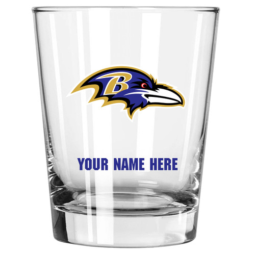 Baltimore Ravens Personalized 15 oz. Double Old Fashioned Glass
