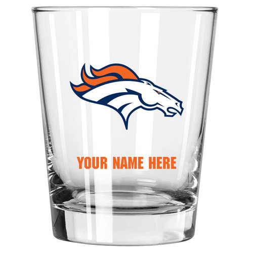 Denver Broncos Personalized 15 oz. Double Old Fashioned Glass
