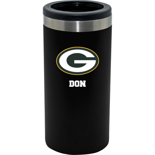 Green Bay Packers Personalized 12 oz. Stainless Steel Slim Can Holder