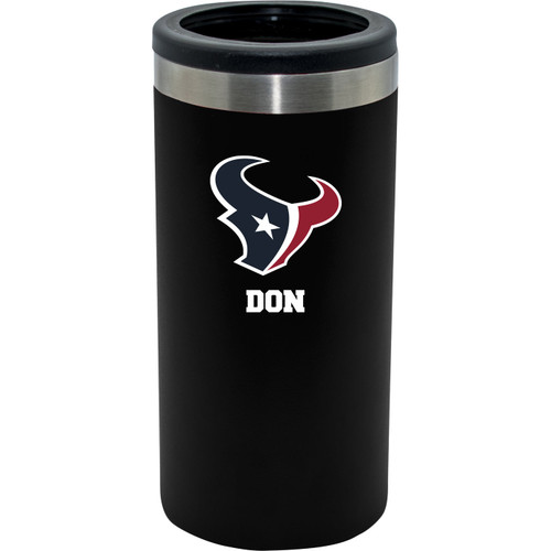Houston Texans Personalized 12 oz. Stainless Steel Slim Can Holder
