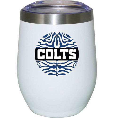 Indianapolis Colts 12 oz. White Stainless Steel Stemless Tumbler