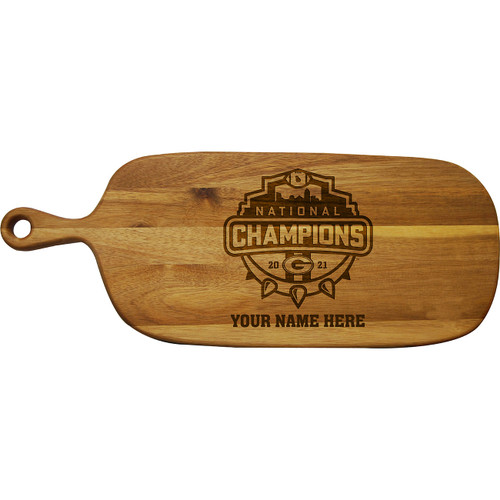 Georgia Bulldogs Champs Personalized Paddle Serving Board
