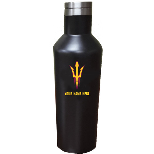 ASU Sun Devils Black Personalized 17 oz. Stainless Steel Infinity Bottle