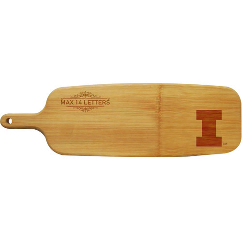 Illinois Fighting Illini Personalized Paddle Cutting Board