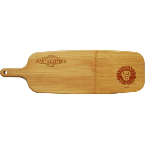 Milwaukee Brewers Personalized Paddle Cutting Board