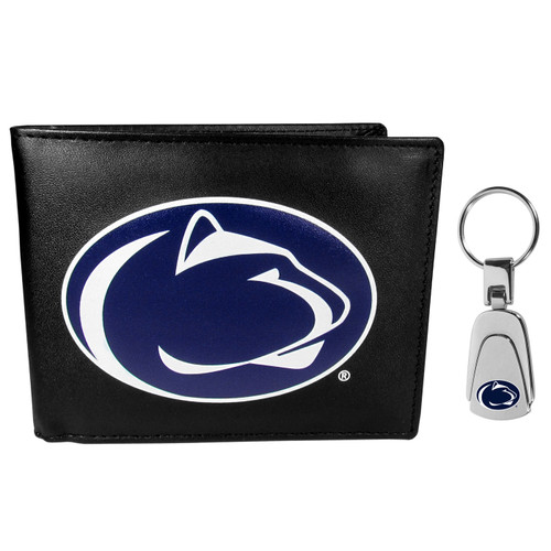 Penn State Nittany Lions Bi-fold Wallet & Steel Key Chain