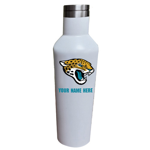 Jacksonville Jaguars Personalized 17 oz. White Stainless Steel Infinity Bottle