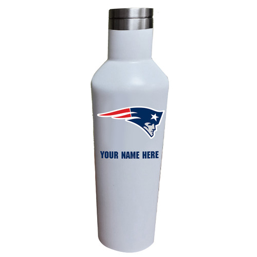 New England Patriots Personalized 17 oz. White Stainless Steel Infinity Bottle