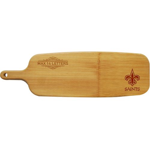 New Orleans Saints Personalized Paddle Cutting Board
