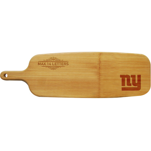 New York Giants Personalized Paddle Cutting Board