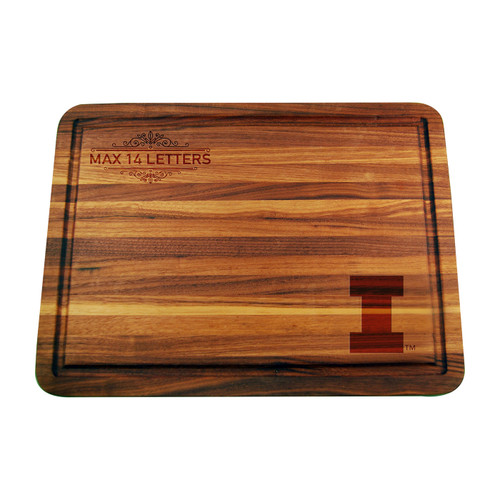 Illinois Fighting Illini Personalized Cutting & Serving Board