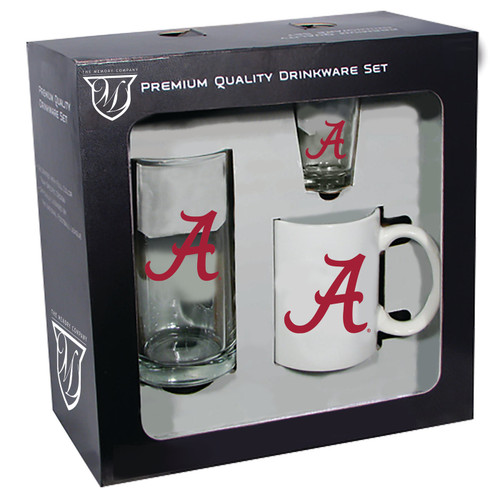 Alabama Crimson Tide 3 Piece Drinkware Gift Set