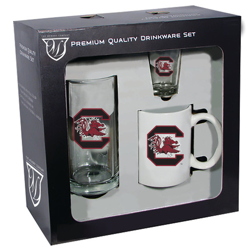 South Carolina Gamecocks 3 Piece Drinkware Gift Set