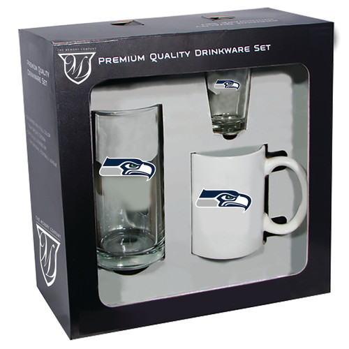 Seattle Seahawks 3 Piece Drinkware Gift Set