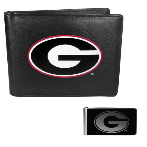 Georgia Bulldogs Bi-fold Wallet & Black Money Clip