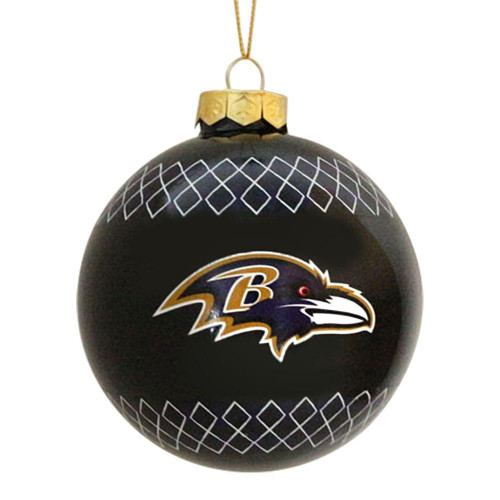 Baltimore Ravens Argyle Ball Ornament