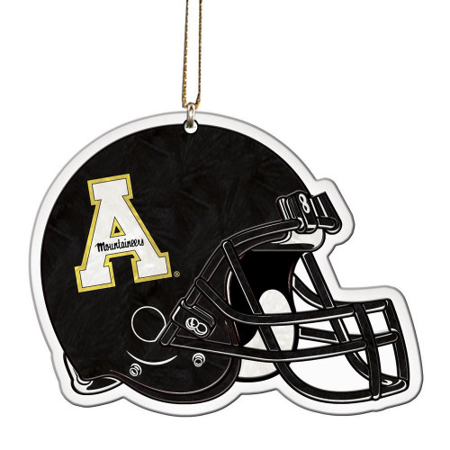 Appalachian State Mountaineers 2D Art Glass Helmet Ornament