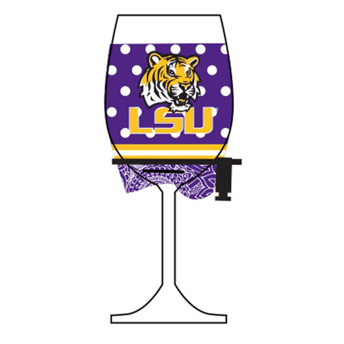 LSU Tigers Wine Glass Woozie