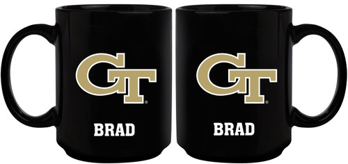 Georgia Tech Yellow Jackets Personalized 15 oz. Black Mug
