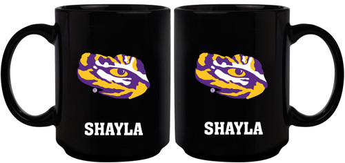 LSU Tigers Personalized 15 oz. Black Mug