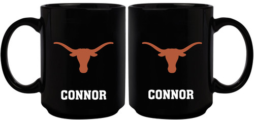 Texas Longhorns Personalized 15 oz. Black Mug