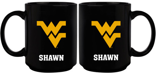 West Virginia Mountaineers Personalized 15 oz. Black Mug