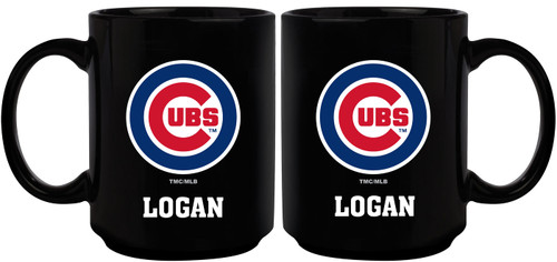 Chicago Cubs Personalized 15 oz. Black Mug