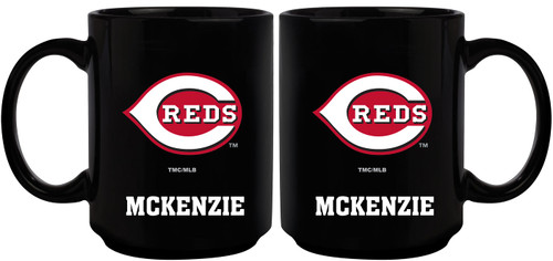Cincinnati Reds Personalized 15 oz. Black Mug