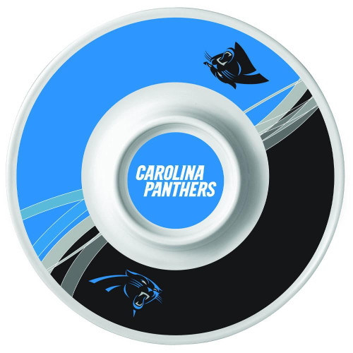 Carolina Panthers Melamine Dynamic Chip and Dip Bowl