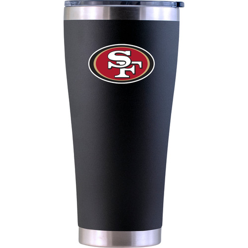 San Francisco 49ers 30 oz. Black Stainless Steel Tumbler