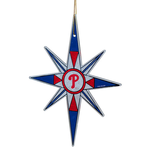 Philadelphia Phillies Art Glass Snowflake Ornament