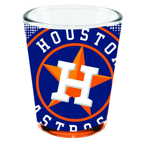 Houston Astros 2 oz. Full Wrap Highlight Bottom Shot Glass