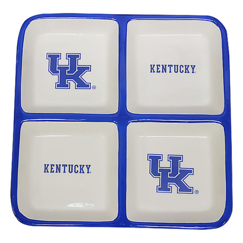 Kentucky Wildcats Ceramic 4 Section Square Tray