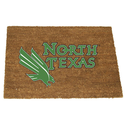 North Texas Mean Green Colored Logo Coir Fiber Door Mat