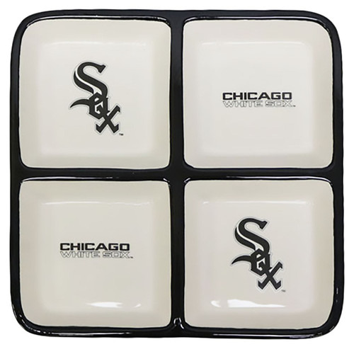 Chicago White Sox Ceramic 4 Section Square Tray