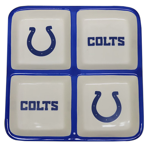 Indianapolis Colts Ceramic 4 Section Square Tray