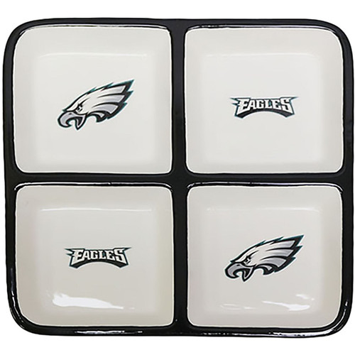 Philadelphia Eagles Ceramic 4 Section Square Tray