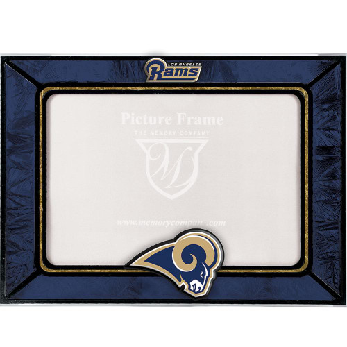 Los Angeles Rams Art Glass Horizontal Picture Frame