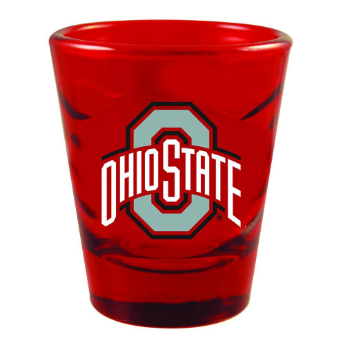 Ohio State Buckeyes 2 oz. Swirled Team Color Shot Glass