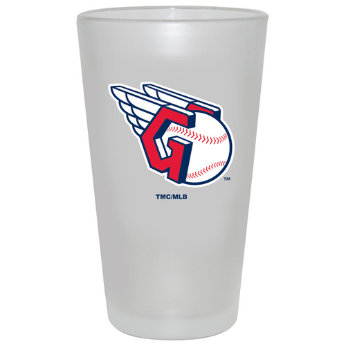 Cleveland Guardians 16 oz. White Frosted Pint Glass