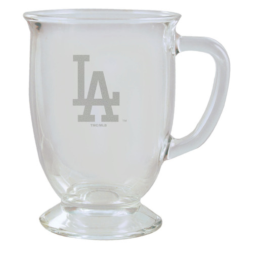 Los Angeles Dodgers 16 oz. Etched Glass Cafe Mug